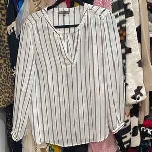 Striped White and Black Women's Top adria